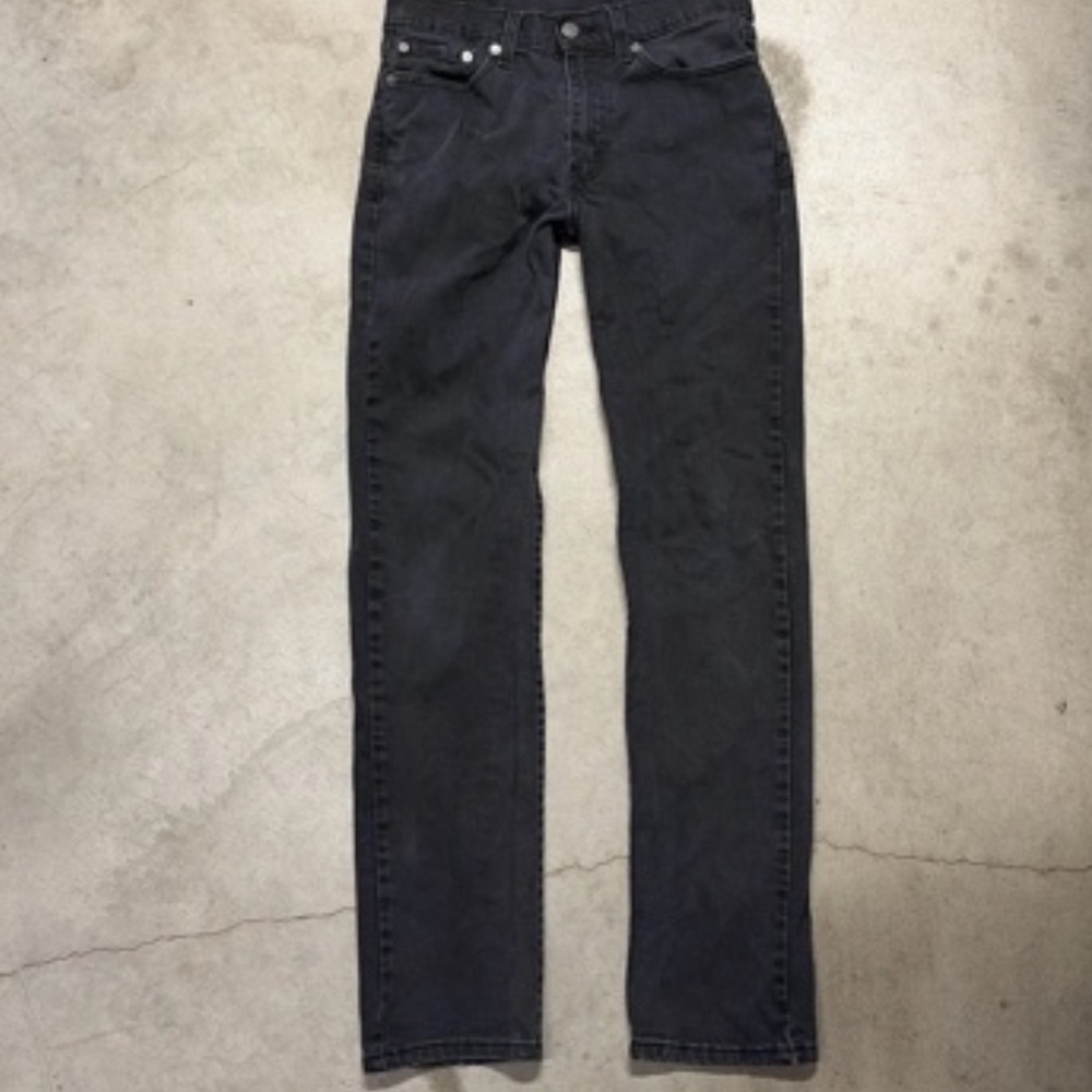 Men's Black Slim Straight Jeans